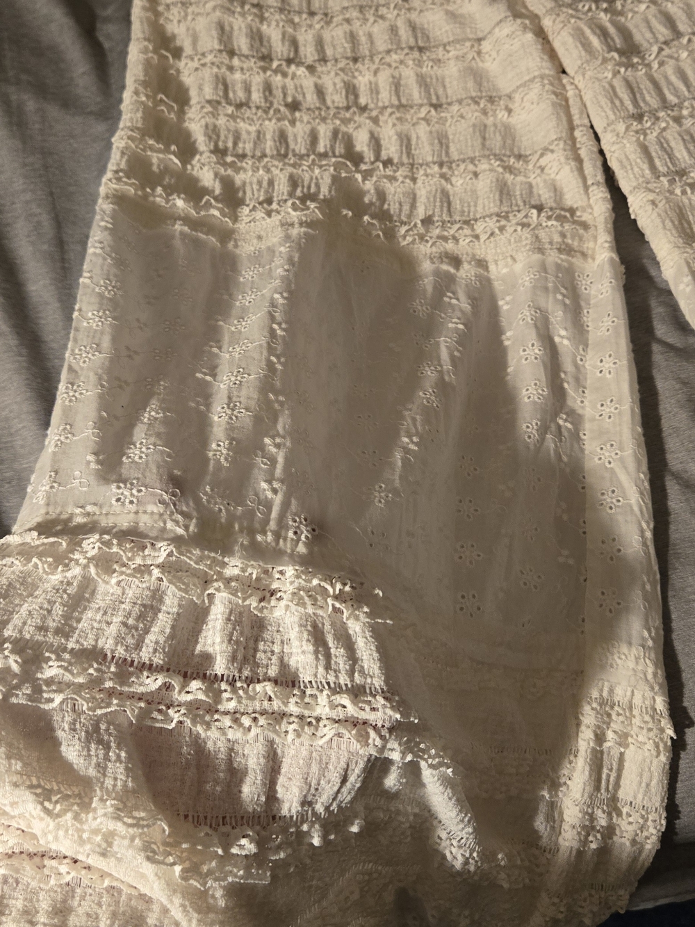 POL Boho Lace Wide-Leg Pants in Cream - Picture 4 of 8